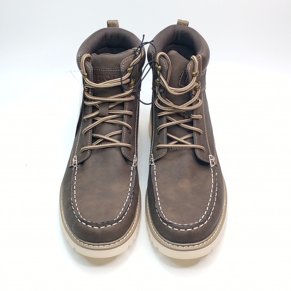 IZOD Miles Boot Men Size 11 Brown Memory Foam Moc Toe Lace Up Chukka Boots main image 9
